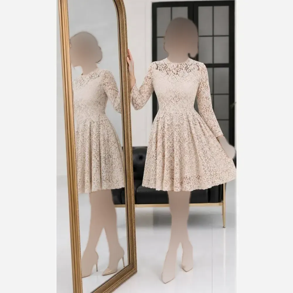 ست عروسکی دانتل کره برجسته مدل ستین