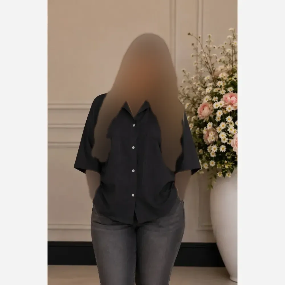 شومیز مانتویی ترانه جنس لنین پنبه درجه یک فری سایز جیب دار