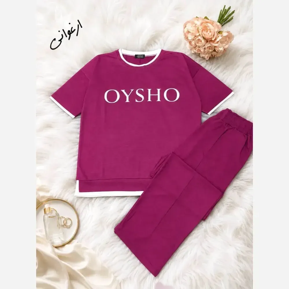 ست اسپرت OYSHO تیشرت شلوار دورس چهارفصل فری سایز مناسب تا 48