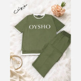 ست اسپرت OYSHO تیشرت شلوار دورس چهارفصل فری سایز مناسب تا 48