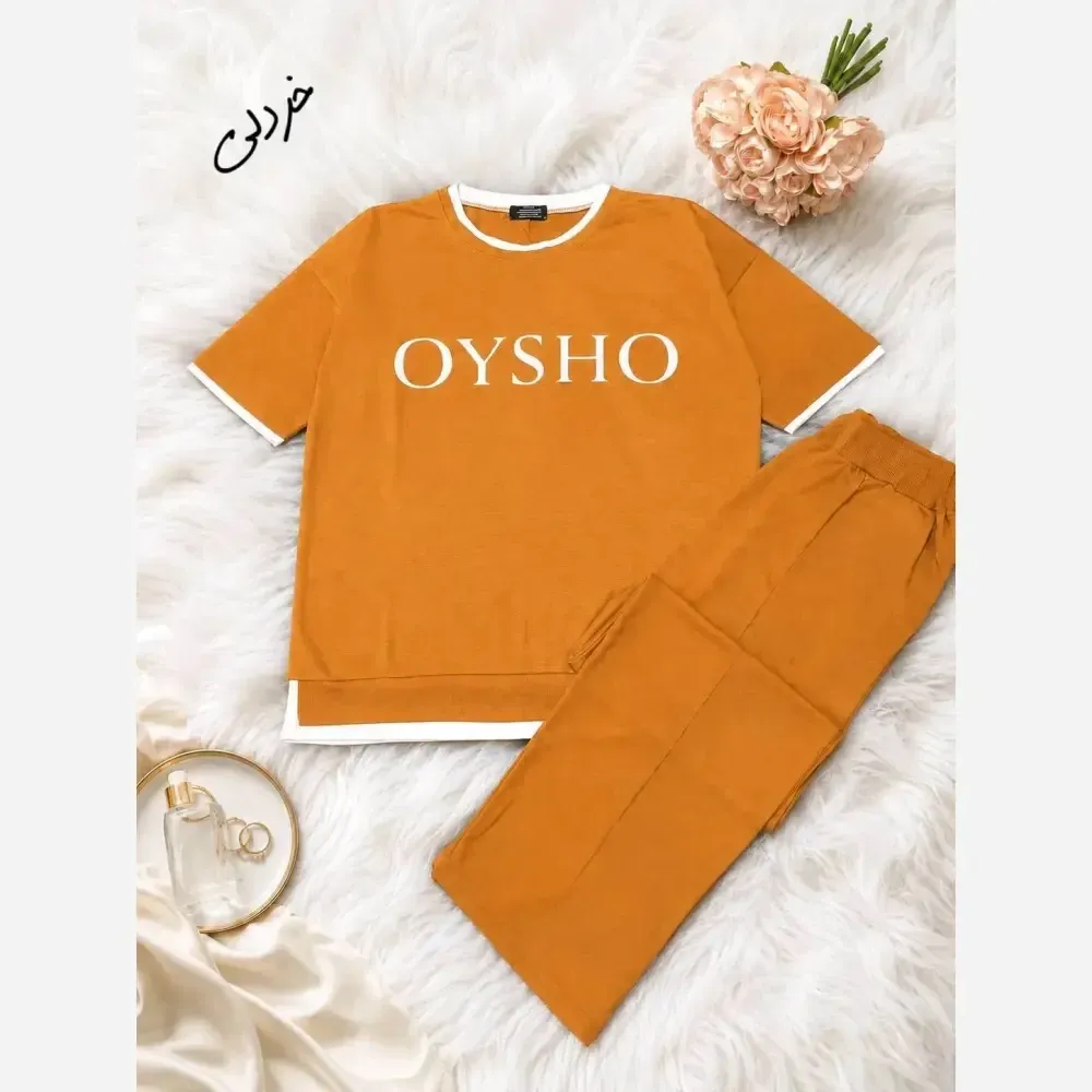ست اسپرت OYSHO تیشرت شلوار دورس چهارفصل فری سایز مناسب تا 48