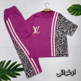 ست تیشرت و شلوار ترانه جنس پنبه باکیفیت فری سایز