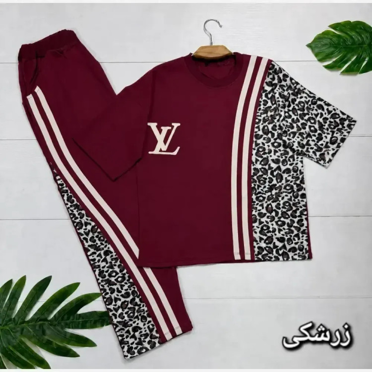 ست تیشرت و شلوار ترانه جنس پنبه باکیفیت فری سایز