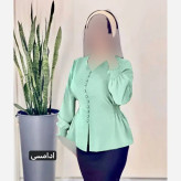 شومیز زنانه قواره دار جنس کریستال و کرپ حریر سایز 38 تا 52