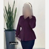 شومیز زنانه قواره دار جنس کریستال و کرپ حریر سایز 38 تا 52