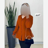 شومیز زنانه قواره دار جنس کریستال و کرپ حریر سایز 38 تا 52