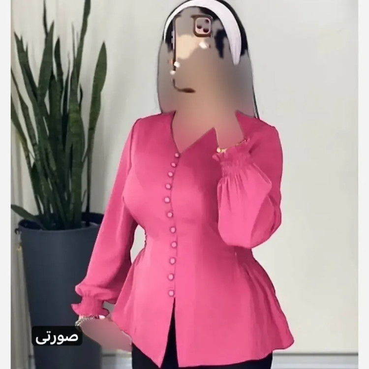 شومیز زنانه قواره دار جنس کریستال و کرپ حریر سایز 38 تا 52
