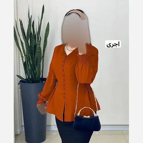 شومیز زنانه قواره دار جنس کریستال و کرپ حریر سایز 38 تا 52