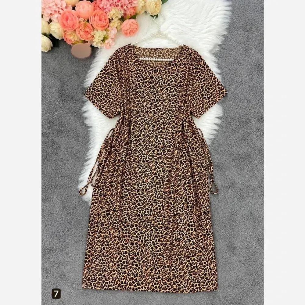 پیراهن نخی کمربنددار خنک و سبک فری سایز تا 48