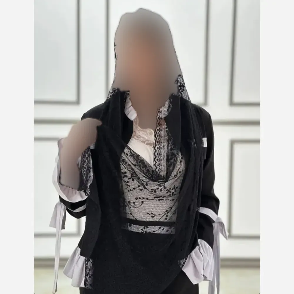 شال تور دانتل طرحدار حاشیه دار سایز 180 در 70 زنانه