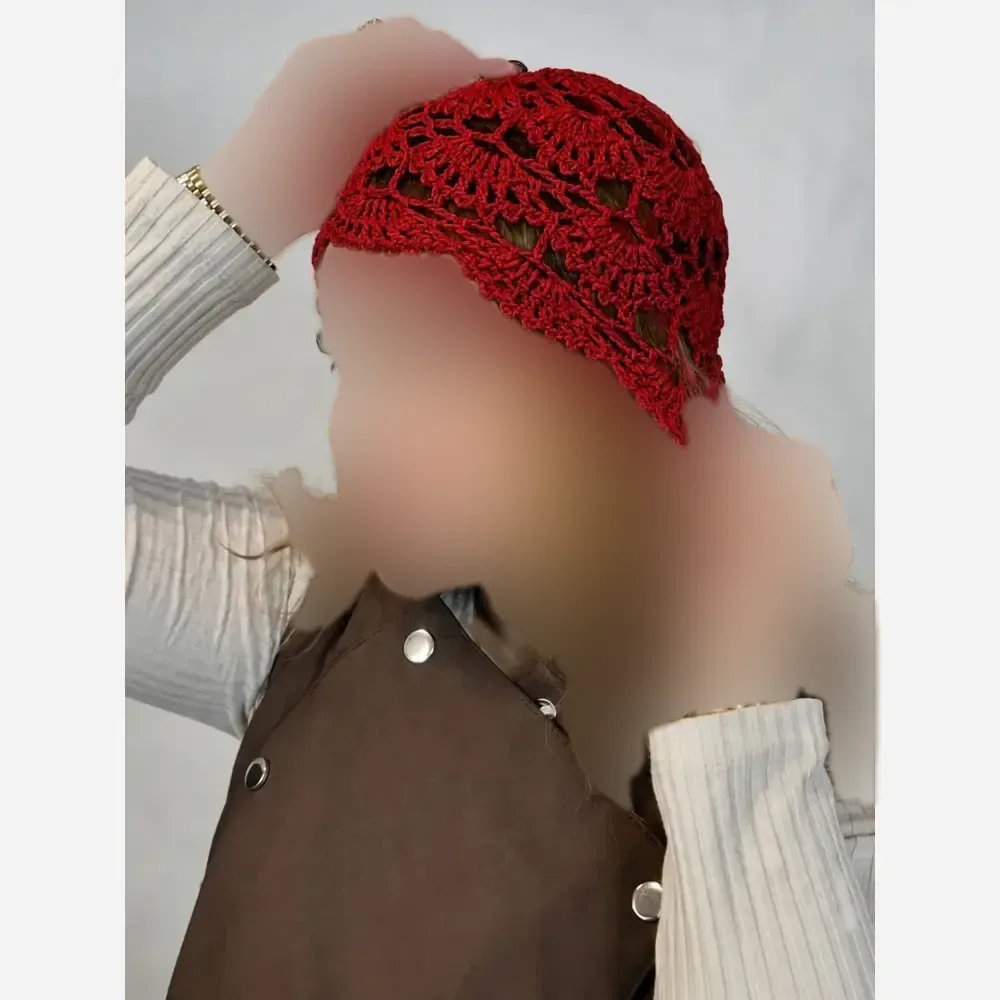 کلاه ترند قلاب بافی زنانه فری سایز