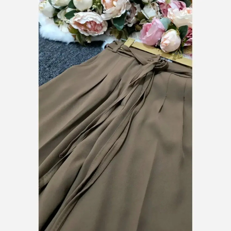شلوار فول بگ زنانه کرپ مورگان درجه یک قد 105