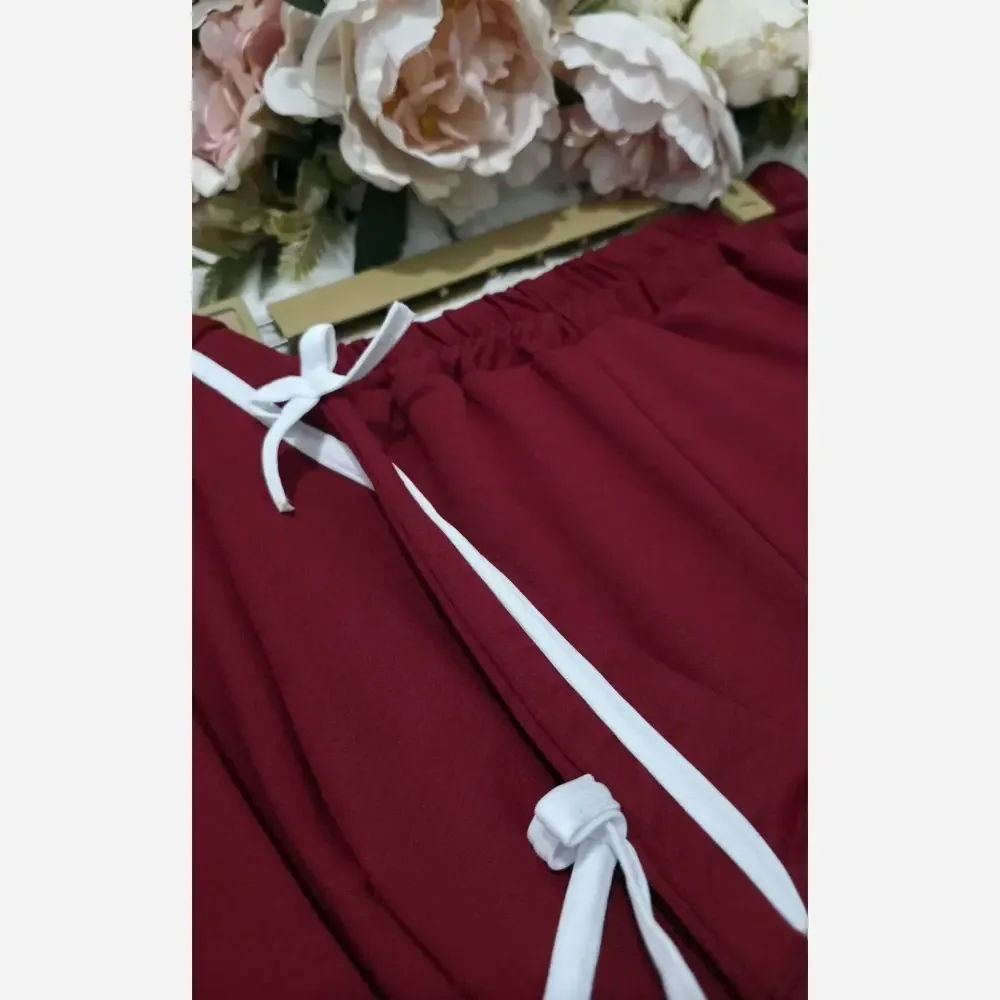 ست تیشرت و شلوار گلکسی نخ پنبه پاپیون سایز 38 تا 48
