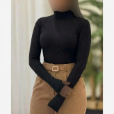 بادی یقه گرد ابریشم جنس فانریپ کش رنگ مشکی و زرشکی سایز 38 تا 44