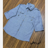 شومیز مانتویی دیپلمات شانتون اعلا فری سایز جیب دار