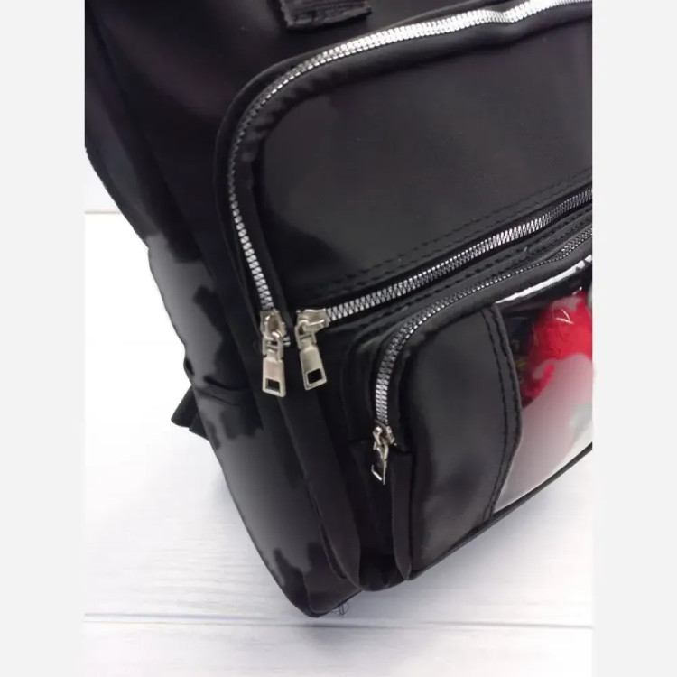 کیف دانشجویی عروسکی دخترانه ضد آب مشکی بند کوله دار جا دار