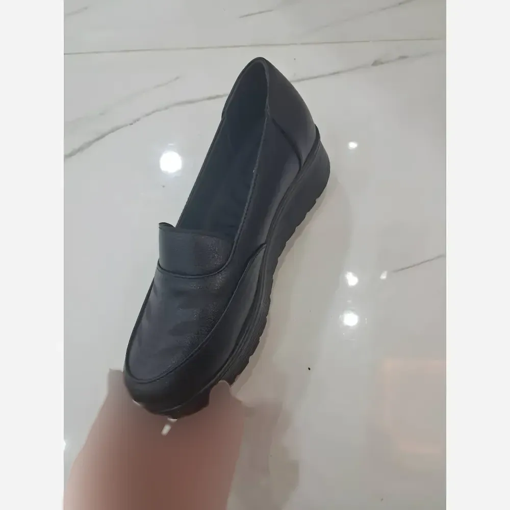 کفش طبی اداری روزمره زنانه مدل گلبرگ چرم رویه چرم پشت چرم زیره پیو تبریز