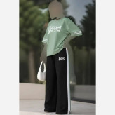 ست تیشرت و شلوار پنبه گلکسی زنانه فری سایز