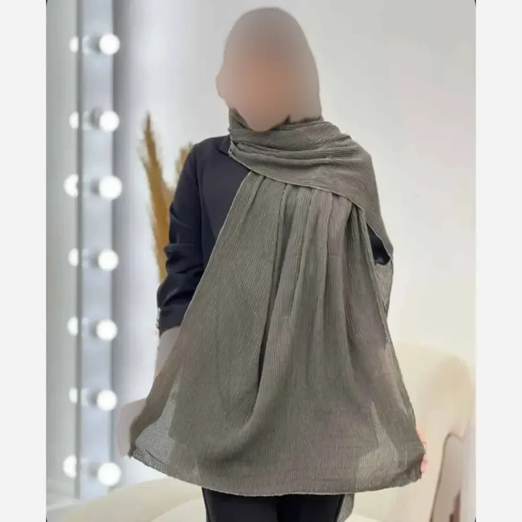 شال پلیسه لبه لمه دوزی کلاسیک