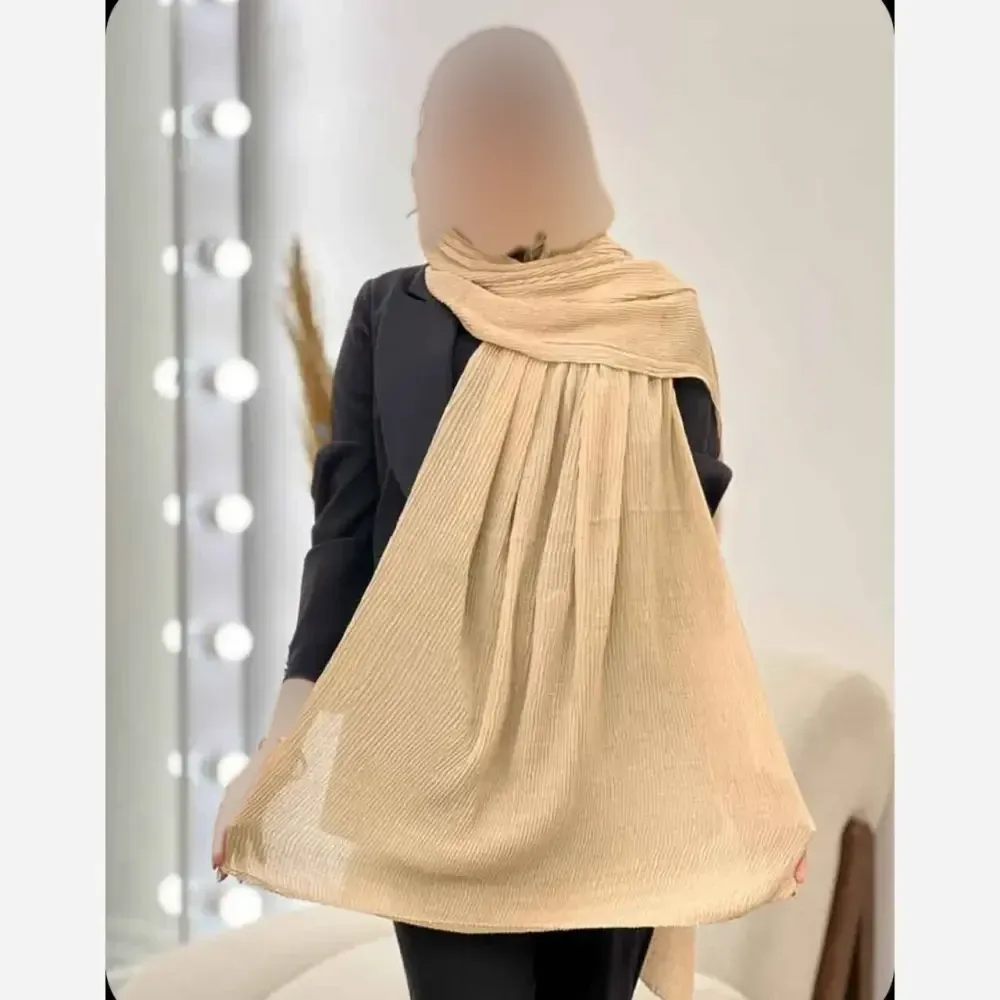 شال پلیسه لبه لمه دوزی کلاسیک