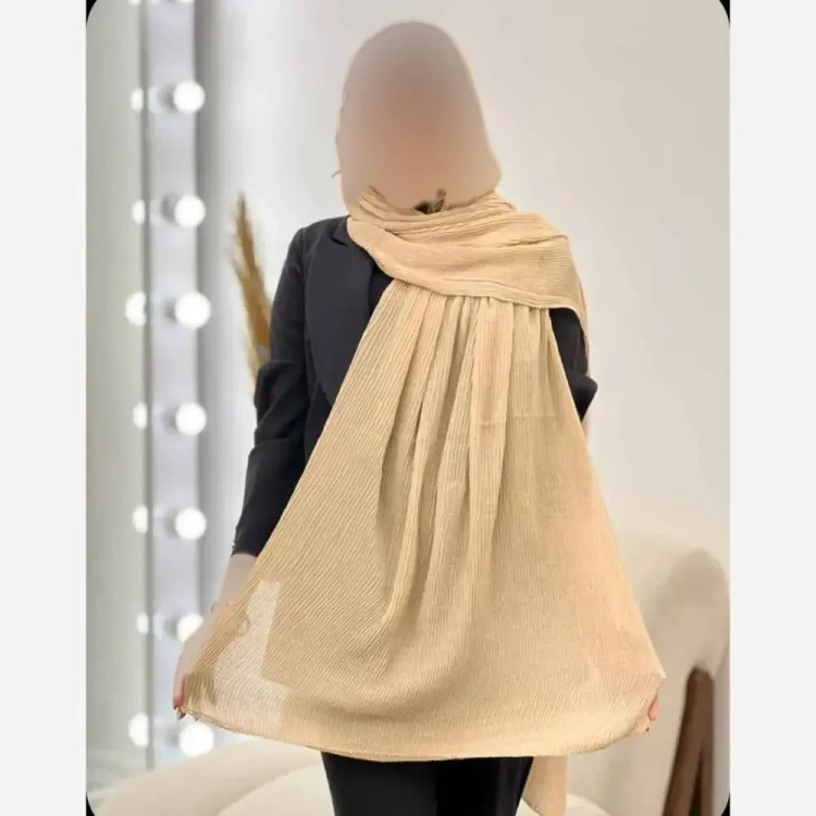 شال پلیسه لبه لمه دوزی کلاسیک