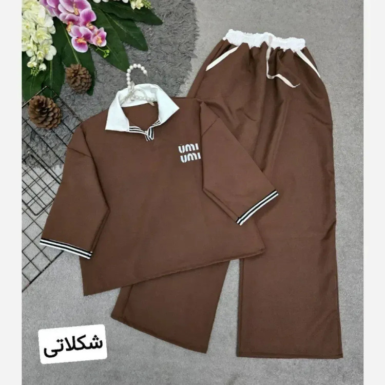 ست بلوز و شلوار مازراتی زنانه مدل میو میو سایز فری