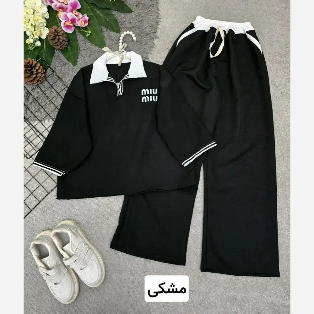 ست بلوز و شلوار مازراتی زنانه مدل میو میو سایز فری