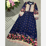 لباس ساحلی زنانه جنس بوگاتی درجه یک رنگ مشکی و سرمه ای فری سایز