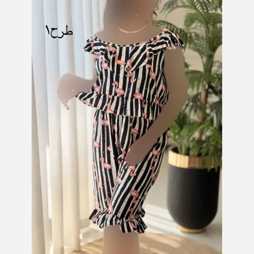 ست تاپ و شلوارک زنانه ماریا تمام نخ خنک تابستانی سایز 36 تا 46