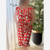 ست تاپ و شلوارک زنانه ماریا تمام نخ خنک تابستانی سایز 36 تا 46