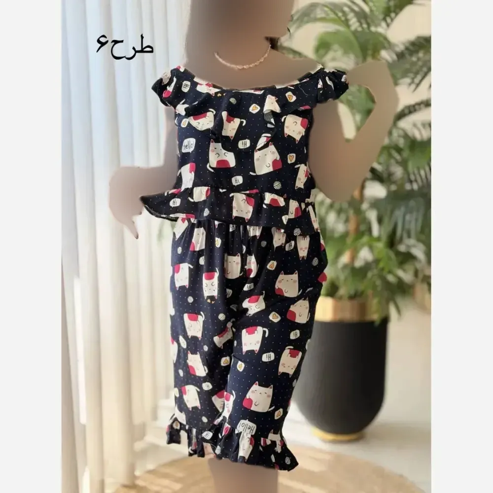 ست تاپ و شلوارک زنانه ماریا تمام نخ خنک تابستانی سایز 36 تا 46