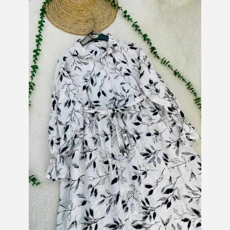 پیراهن پنبه نخی گلشید سایز فری سایز 36 تا 48