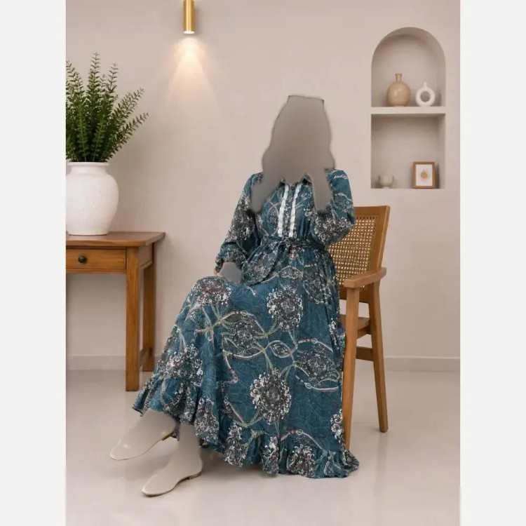 پیراهن پنبه نخی گلشید سایز فری سایز 36 تا 48