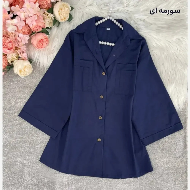 شومیز باکسی جیب دوبل جنس داکرون
