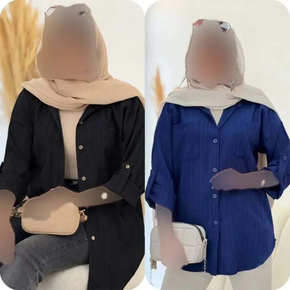 شومیز مانتویی کراش پاگن دار خنک و تابستانی
