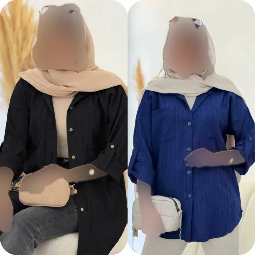 شومیز مانتویی کراش پاگن دار خنک و تابستانی