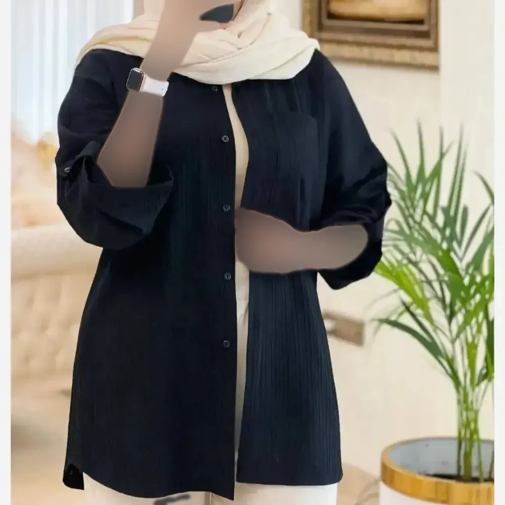 شومیز مانتویی کراش پاگن دار خنک و تابستانی
