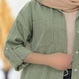 شومیز مانتویی کراش پاگن دار خنک و تابستانی