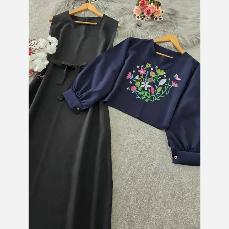 رویه و سارافون آرامش مازراتی گلدوزی شده فری سایز زنانه