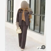 ست 2تیکه زنانه جنس سوپرمازراتی اعلا مدل دلداده رنگ مشکی قهوه ای نسکافه ای سایز 38 تا 46