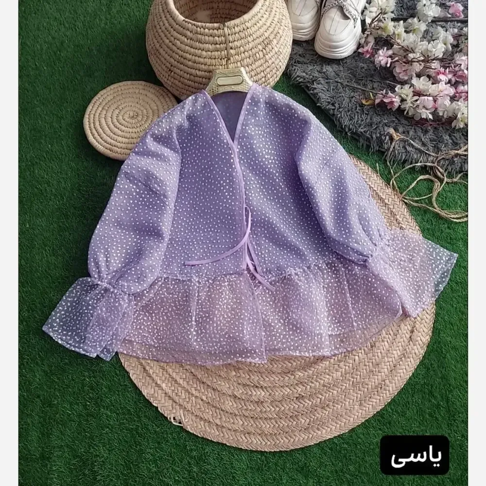 مانتو مزونی عروسکی تور اکلیل دار آستردار فری سایز 38 تا 46