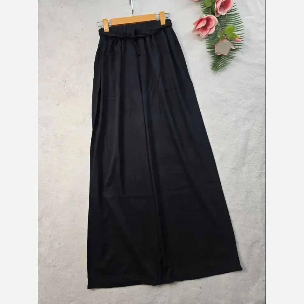 شلوار تنسل مشکی سایز 44 تا 50 سبک و خنک ریزشی شیک کیفیت درجه یک