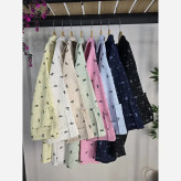 شومیز بهاری لمه دار طرح alo فری سایز