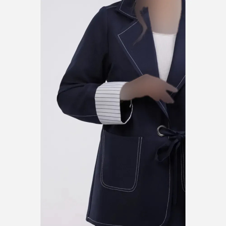 کت تک زنانه گندم کرپ مازراتی کج راه سایزبندی 36 تا 46 مشکی سورمه ای قهوه ای نسکافه ای