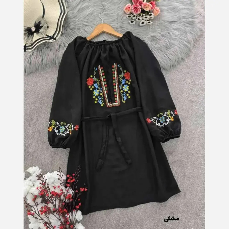 شومیز گلدوزی مارال جنس شانتون فری سایز