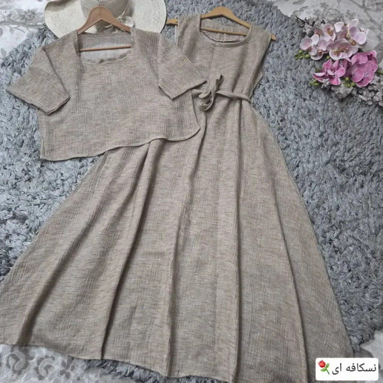 ست رویه و پیراهن مارگارت فری سایز لنین زارا درجه یک