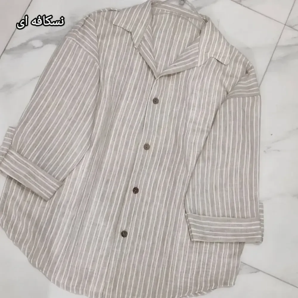 مانتو زارا لنین نسکافه ای فری سایز تا 48 خنک و باکیفیت