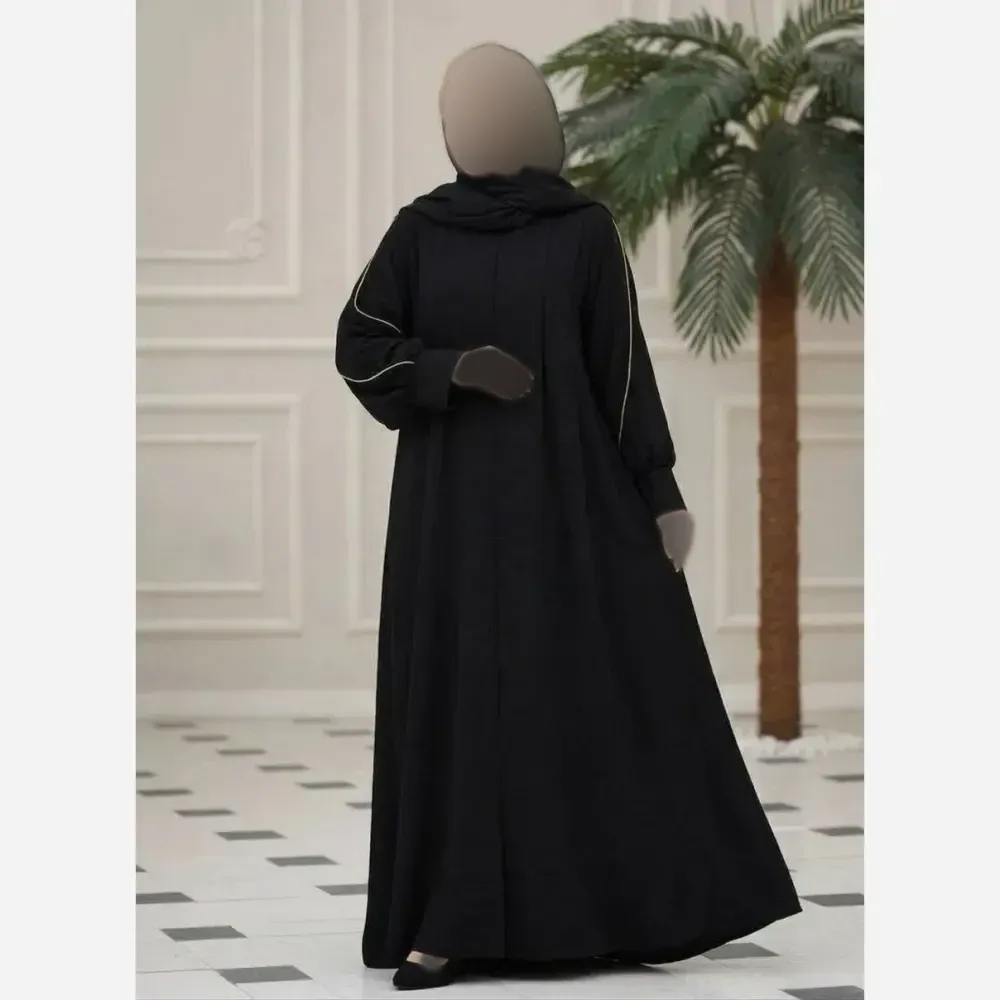 عبا آستین مغزی زنانه جنس الیزه فری سایز رنگ مشکی