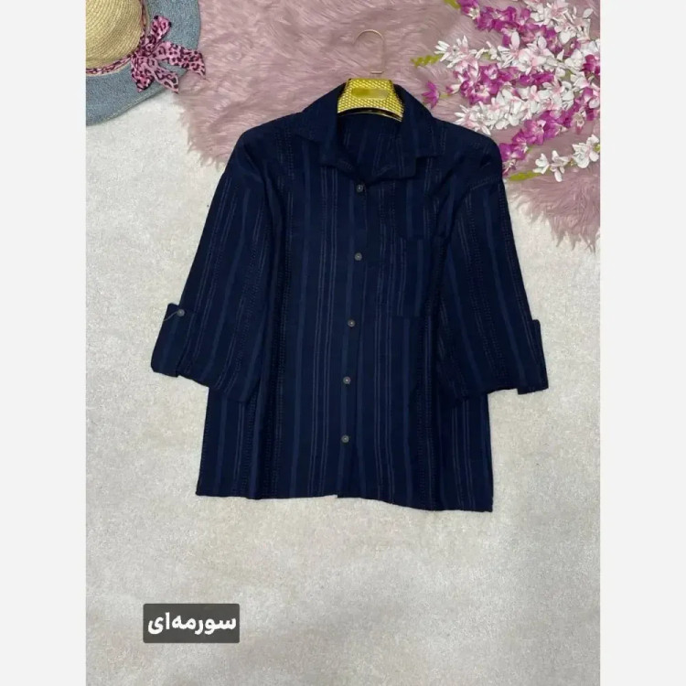 شومیز کوک دوزی مینو جنس شانتون فری سایز 38 تا 46
