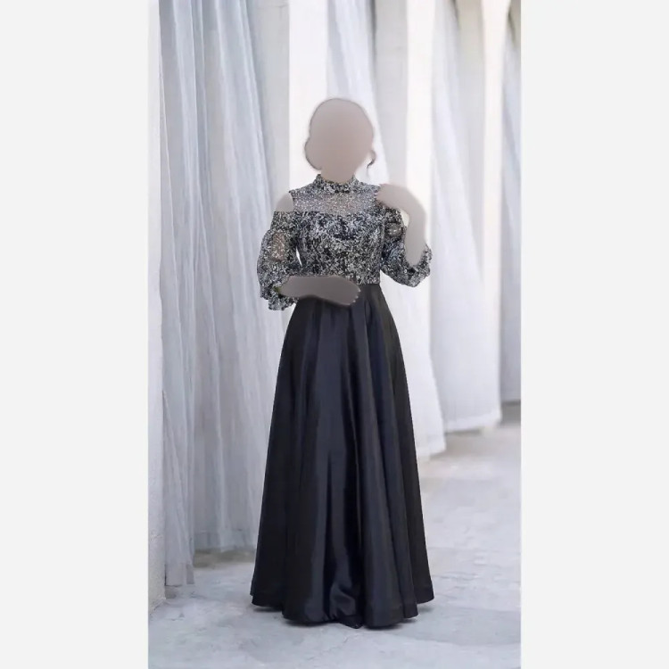 لباس مجلسی پروانه جنس شاین و ساتن قد 150
